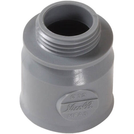 Nicoll – Manchette femelle à visser Ø32 – Raccord d'évacuation PVC – Joint d'étanchéité inclus – Résiste à la corrosion et aux UV
