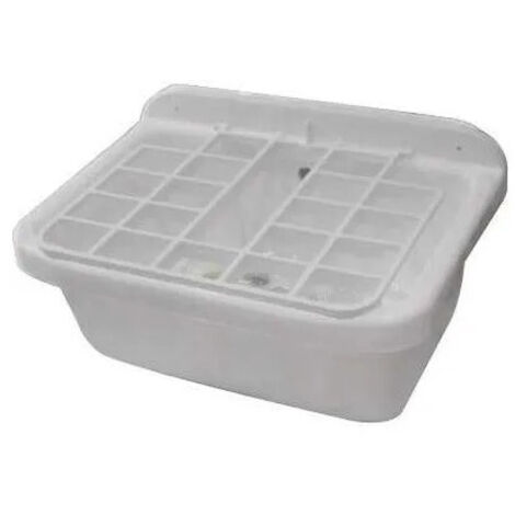 Regiplast – Bac à laver synthétique 550 x 390 x 230 mm – Capacité 18 litres – Vidage avec trop-plein – Grille amovible incluse (1/7)