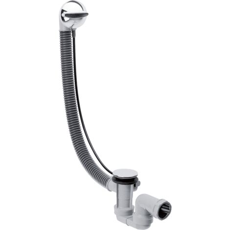 Hansgrohe – Vidage baignoire – set complet Flexaplus avec bonde, siphon et trop plein – Pour installations en espaces confinés (1/6)