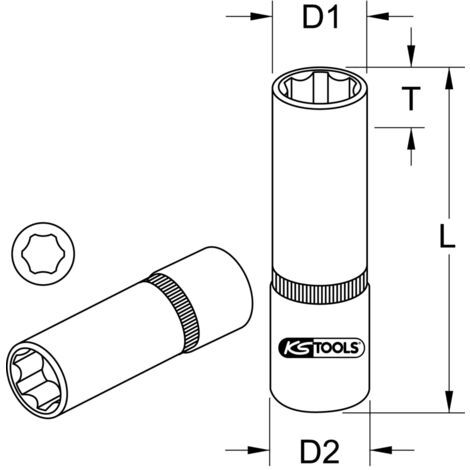 KS Tools - Douille longue articulée ULTIMATE® 3/8'', spéciale bougies de  préchauffage- 10mm