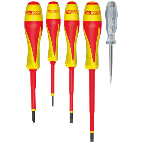 KS Tools - Jeu de 4 tournevis isolés ULTIMATE et 1 tournevis testeur - 922.6217 (1/2)