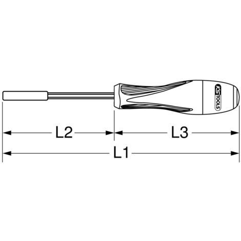 1/4" Tournevis porte-embouts ERGOTORQUE, 250mm