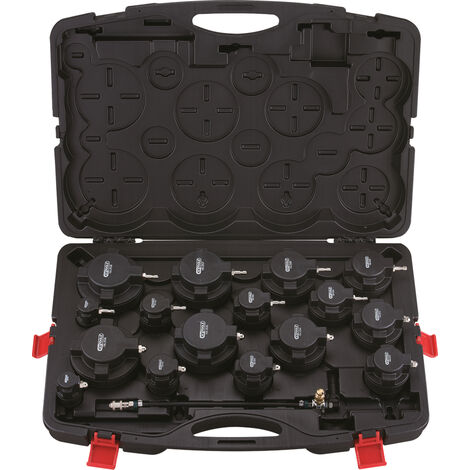 Kstools – Kit de test de pression Turbo 17 pcs – Adaptateurs pour moteurs diesel et essence – Vérification étanchéité vanne EGR – Coffret plastique
