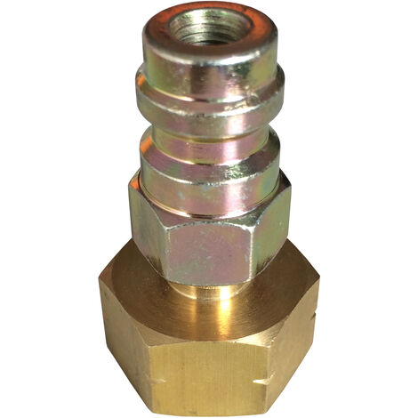 KS Tools - Raccord 1/4'' pour bouteille de gaz climatisation+ joint + HP - Gaz R134 - 550.1418