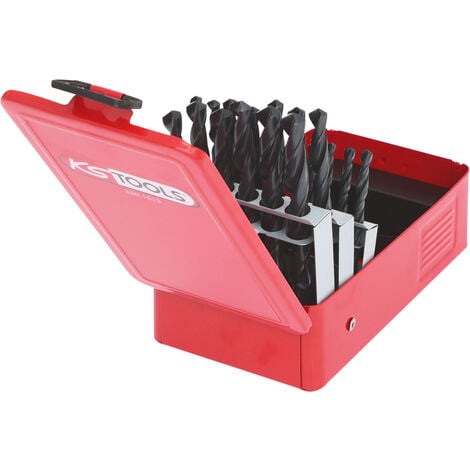 Coffret de 25 forets HSS laminés, Ø1,0-13,0 mm