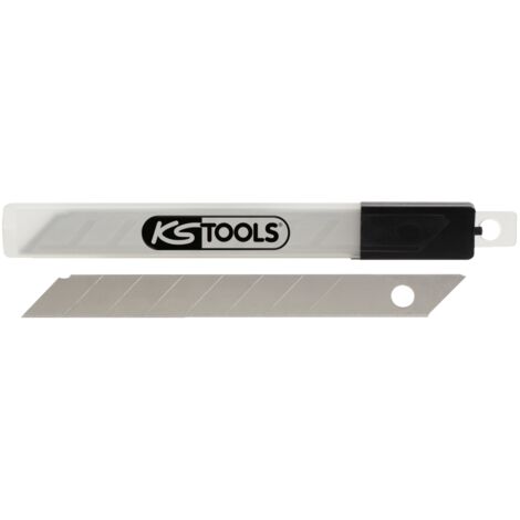 Ks Tools – Lot de 10 lames de cutter 9mm – Épaisseur 0.4mm – Compatible avec cutters 907.2168 et 907.2120 – Pour coupes précises (1/5)