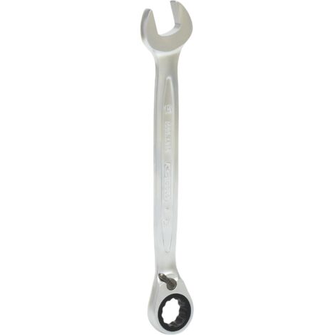 Kstools – Clé mixte à cliquet réversible 15mm – Tête inclinée 15° – Mécanisme 72 dents – Acier chrome vanadium – FlankTraction pour espaces restreints