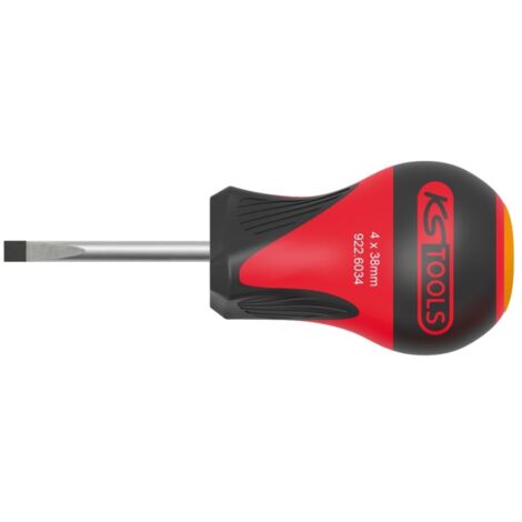 Kstools – Tournevis fente 6,5 mm – Longueur 94 mm – Acier trempé chromé – Pour espaces confinés et assemblage précis