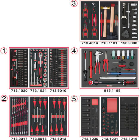 Outils en pouce, 81 pièces, Module servante d'atelier 2/3