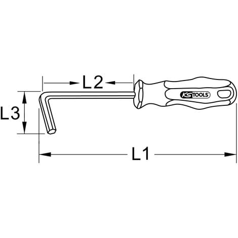 KS Tools - Tournevis 6 pans BRONZEplus 6 mm, L.125 mm
