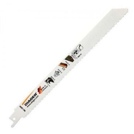 Pack de 5 lames scie sabre denture Twin cut - L203S Long. Utile 205 Long. Totale 225 (1/2)