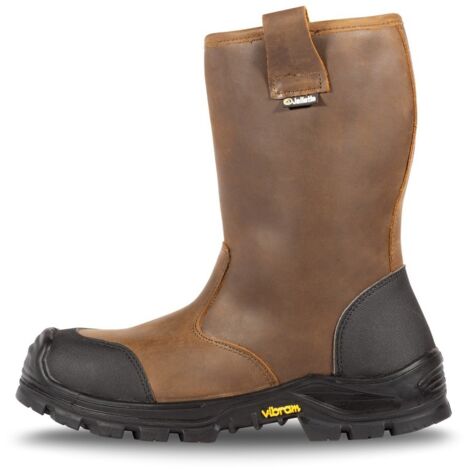 Jallatte – Bottes de sécurité S3 SRC marron 38 – Cuir pleine fleur hydrofuge – Semelle antiperforation acier inoxydable – Résistantes à la chaleur 300°C (1/5)