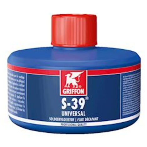 Griffon – Décapant universel S-39 pour soudure – Flux sans acides pour métaux sauf aluminium – Plage de température 75°C à 375°C – Flacon 320 ml