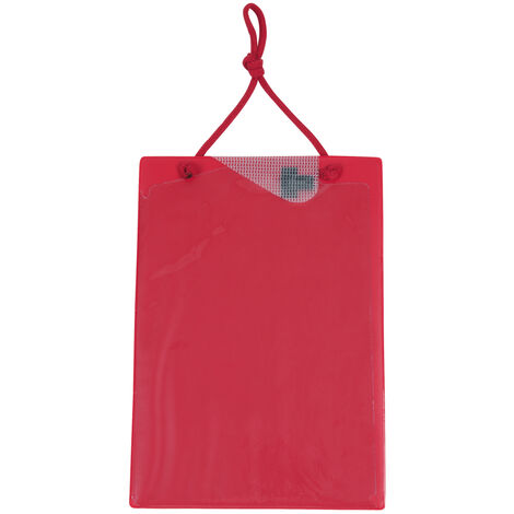 Tablette de fiche de travaux A4 avec sacoche pour clés Rouge (1/6)