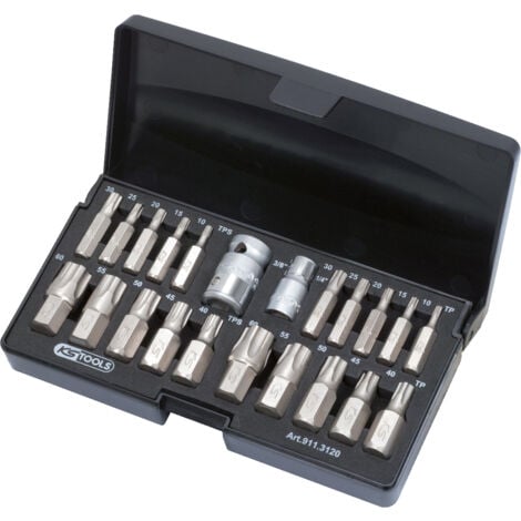 KS Tools - Jeu d'embouts TORX plus, 23pcs - 911.3120