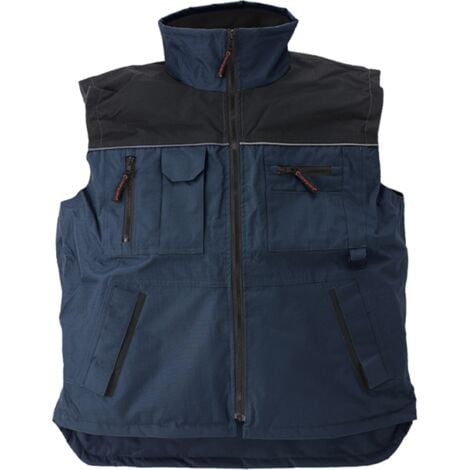 Gilet de travail matelassé sans manche RIPSTOP Bleu Marine M 44/46