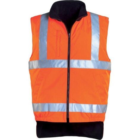 Gilet de travail polaire sans manche haute visibilité HI-WAY - Orange Fluo 2XL - 56/58 (1/3)