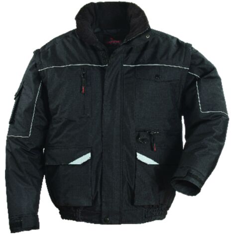 Blouson chaud de travail professionnel RIPSTOP 2 en 1 - Noir 2XL - 54/56
