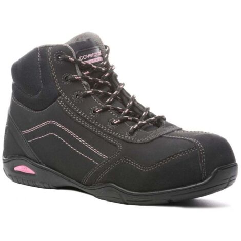 Scarpe antinfortunistiche da donna Coverguard Rubis S3 SRA HRO Nero / Rosa 38 (1/5)
