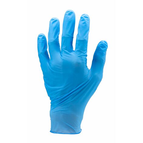 Paire gants nitrile non poudré bleu T.L