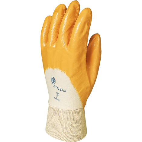 Lot de 10 paires de gants Manutention EURODEX ultra light jaune qualsup Taille 9 (1/2)