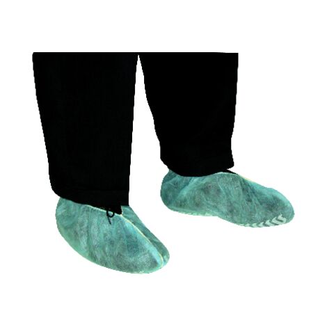 100 Jetables Shoe Cover Bleu Anti Glisse Plastique Nettoyage Overshoes Botte de sécurité 
