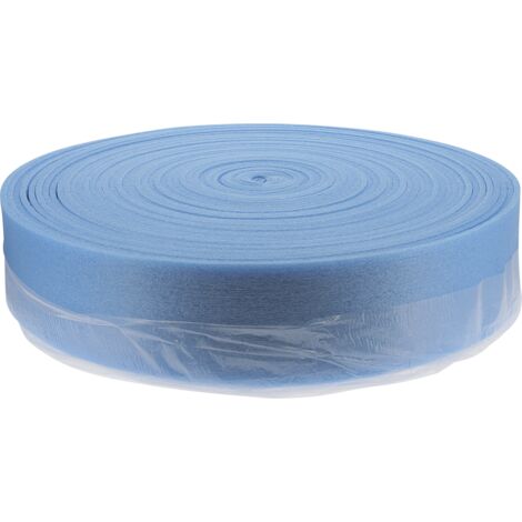 BANDE ISOLATION PERIPHERIQUE AVEC BAVETTE D'ETANCHEITE  - EP 8mm Long 50M - Haut 150mm