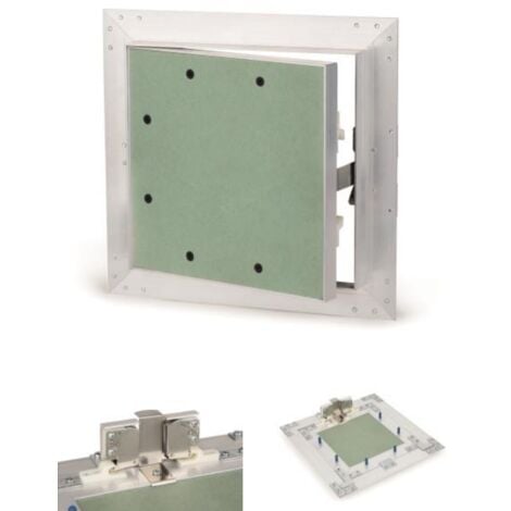 Trappe de visite en aluminium et plaque de plâtre - Hydrofuge BA13 400 x 400