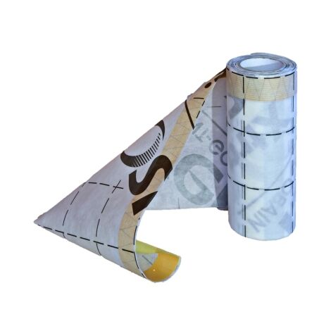 Isover – Bande de membrane pare vapeur pré-adhésivée hygrorégulante 30m x 300mm – Étanchéité fiable pour murs et ouvertures – Installation rapide