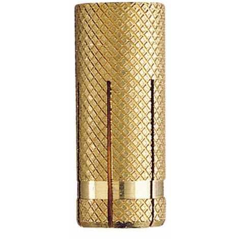 Cheville pour fixations légères dans matériaux pleins - Laiton M5 x 18 Ø6 - Boite de 200