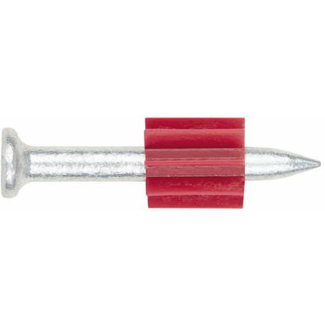 Index – Clous standards avec rondelle plastique 10 mm pour cloueur à poudre 3,8 x 32 mm – Utilisation béton armé – Boîte de 100 unités - FPCL0832