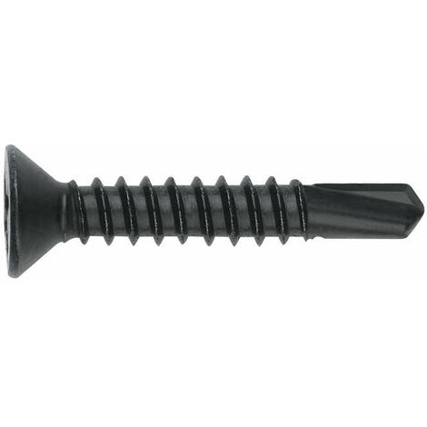 1000 vis autoperceuses PH, tête fraisée 3,5 x 13 mm zingué noir pour tôle et PVC - NBP3513 - Index