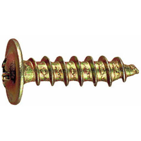 1000 vis menuiserie PVC tête bombée et rondelle basse 3,5 x 10 mm bichromaté - P903510 - Index