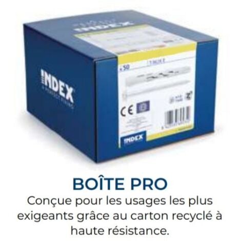 Boite de 50 - Patte de fixation pour profilés type "C" - Zinguée 27 / 18 x 81 - Boite de 50