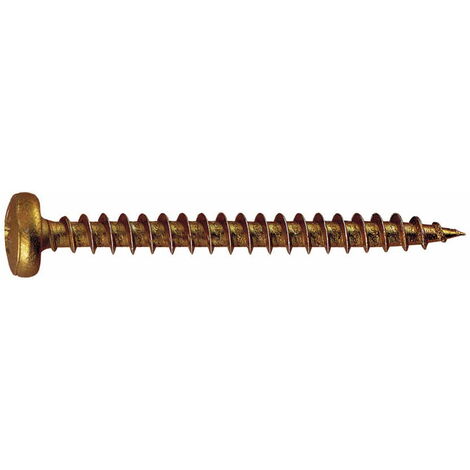 Vis à bois - tête bombée - empreinte Pz - Bichromatée 5 x 40 - Boite de 250 (1/2)