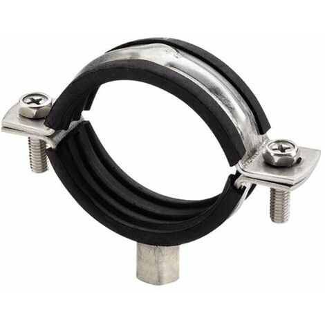 25 colliers isophonique renforcés M8-M10. Inox A4, D. 60 - 64 mm - ABRIA4060 - Index