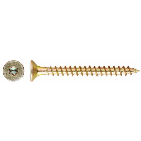 Vis à bois - Tête fraisée - Empreinte Torx - Bichromatée 5 x 40 - Boite de 250