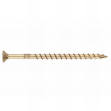 Vis à bois à haut rendement - Tête Fraisée - Filetage partiel - Empreinte Torx - Pointe anti-fendage - Bichromatée 4 x 50 - Boite de 500