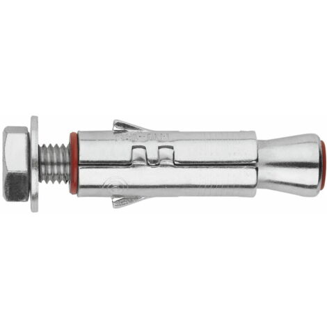 Index – Cheville anti-rotation charges lourdes M8 x 55 mm Ø14 – Vis 8.8 zinguée – Boîte de 50 unités pour béton armé et pierre