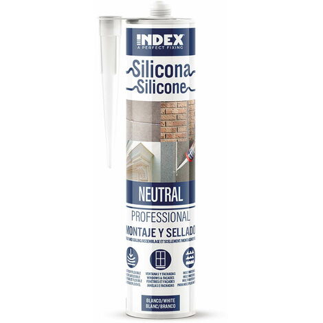Silicone neutre professionnel pour matériaux lisses et poreux 280 ml (Transparent) - Boite de 12 (1/2)