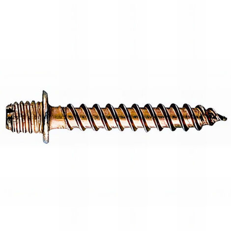 Index – Lot de 100 pattes à vis zinguées M10 x 50 mm – Pour collier support et systèmes de climatisation – Fixation béton armé - ABTA1050