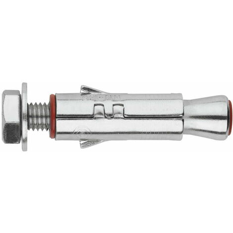 Index – Cheville anti-rotation pour charges lourdes – Vis acier zingué 8.8 M10 x 65 mm Ø16 – Boîte de 50 unités pour béton armé