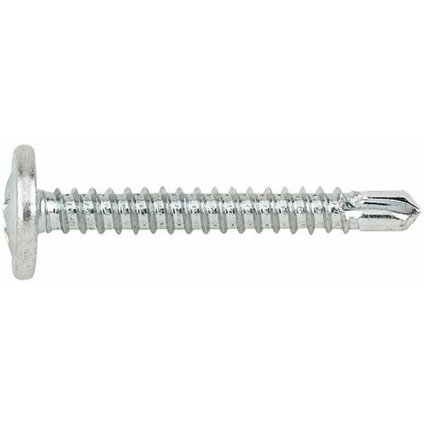 Index – Boîte de 500 vis autoperceuses 4,2 x 25 mm – Tête bombée basse avec rondelle estampée – Empreinte PH – Finition zinguée