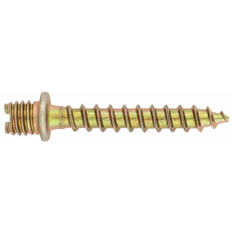 Index – Boite de 100 vis à bois collier de serrage M6 x 40 – Finition bichromatée – Pour bois dur et teck – Vissage rapide en série