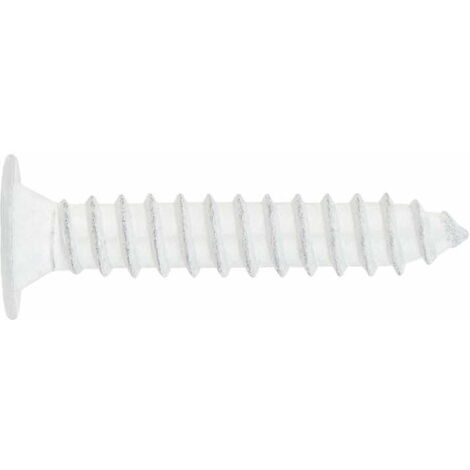 Index – 500 vis à tôle PH2 tête extraplate 4,2 x 22 mm zingué blanc – Fixation pour tôle et PVC – Installation étagères et enseignes - TCPB4222
