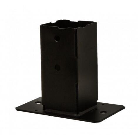 Pied de poteau 90x90 Noire PPJBMPB 91x91 - ep 2.5mm
