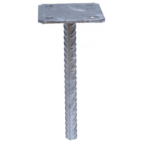 Simpson Strong Tie – Pied de poteau simple platine 130x130mm – épaisseur 4mm – Accessoire pour poteau en acier – Fixation à sceller