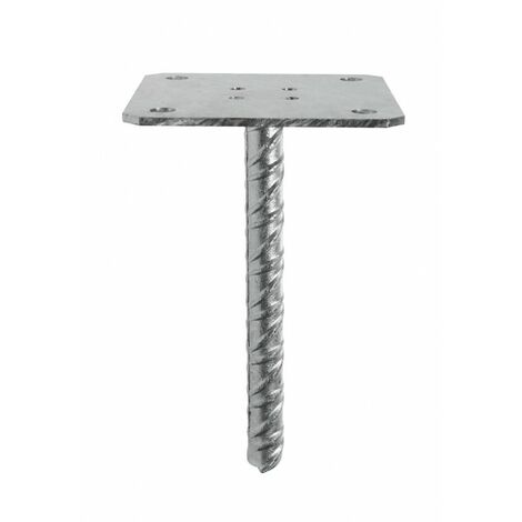 Simpson Strong Tie – Pied de poteau simple platine 100x100mm – épaisseur 4mm – Accessoire pour poteau en acier – Fixation à sceller (1/5)