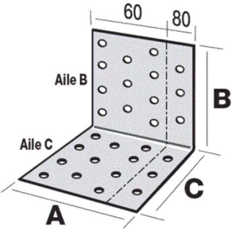 Equerre simple acier pré-galvanisé ES11-80