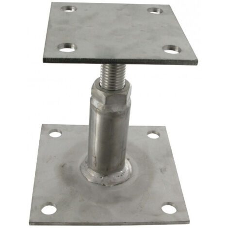 Simpson Strong Tie – Pied de poteau réglable Inox A4 PPRIX – Support ajustable 100-160mm – Acier inoxydable pour milieux salins – Fixation facile